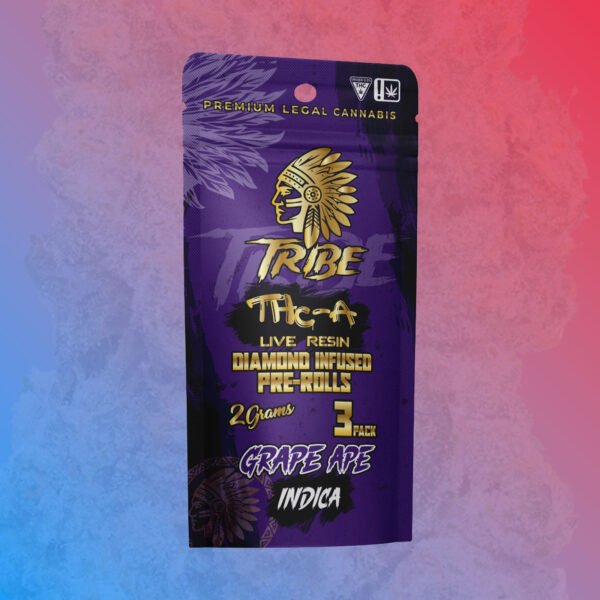 Grape Ape (Indica) - Live Resin Diamond Infused Pre-Rolls